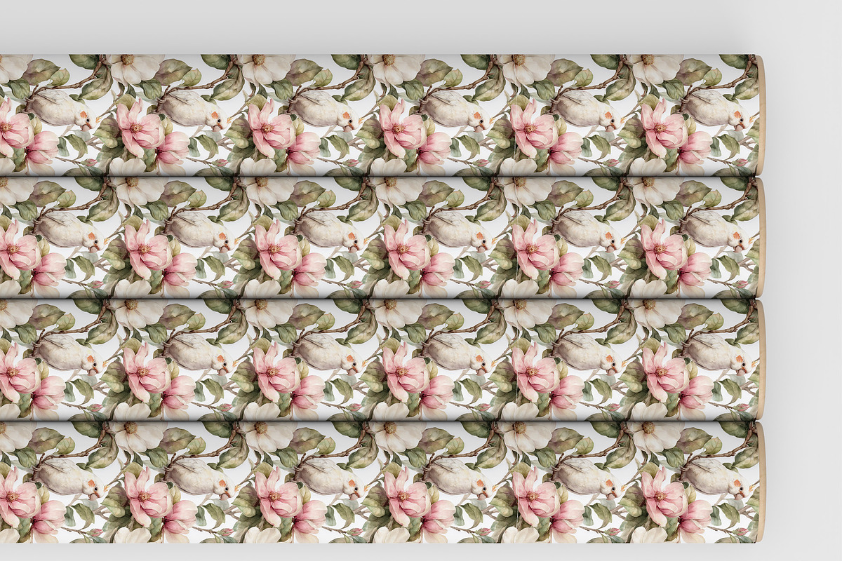 MAGNOLIA POEME Seamless Pattern, a Pattern Graphic by AYAKA Studio Co. (Photo 9 of 11)