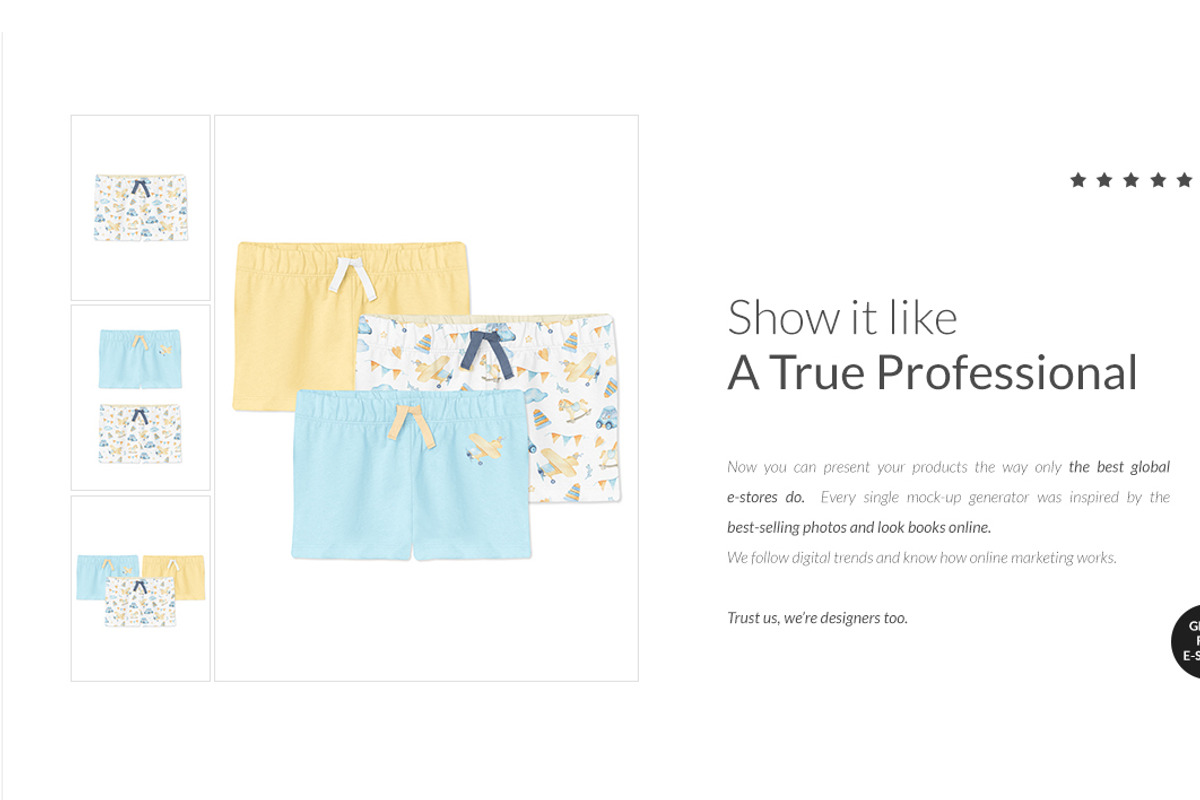 Baby Cotton Shorts Mock-ups Set, a Bottom Mockup by Mocca Mockups Store (Photo 12 of 22)