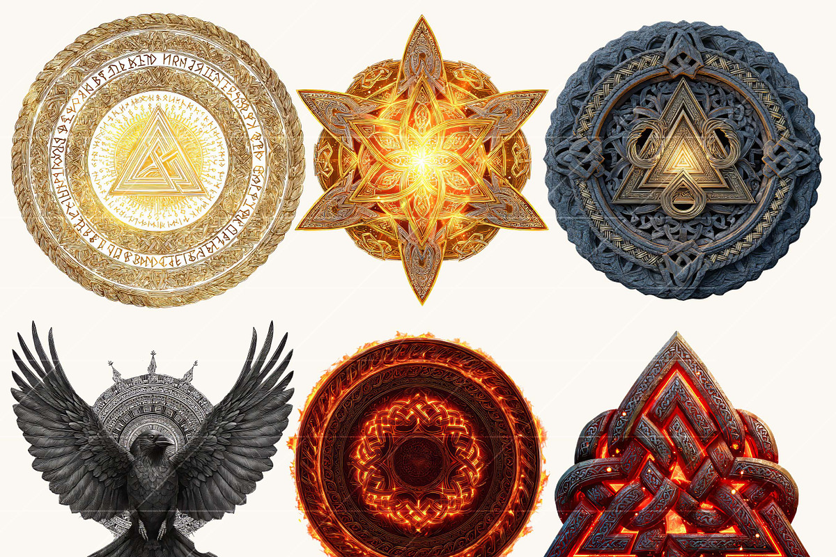 Nordic Runes Clipart Bundle, an Object Illustration by BusyDaydesign