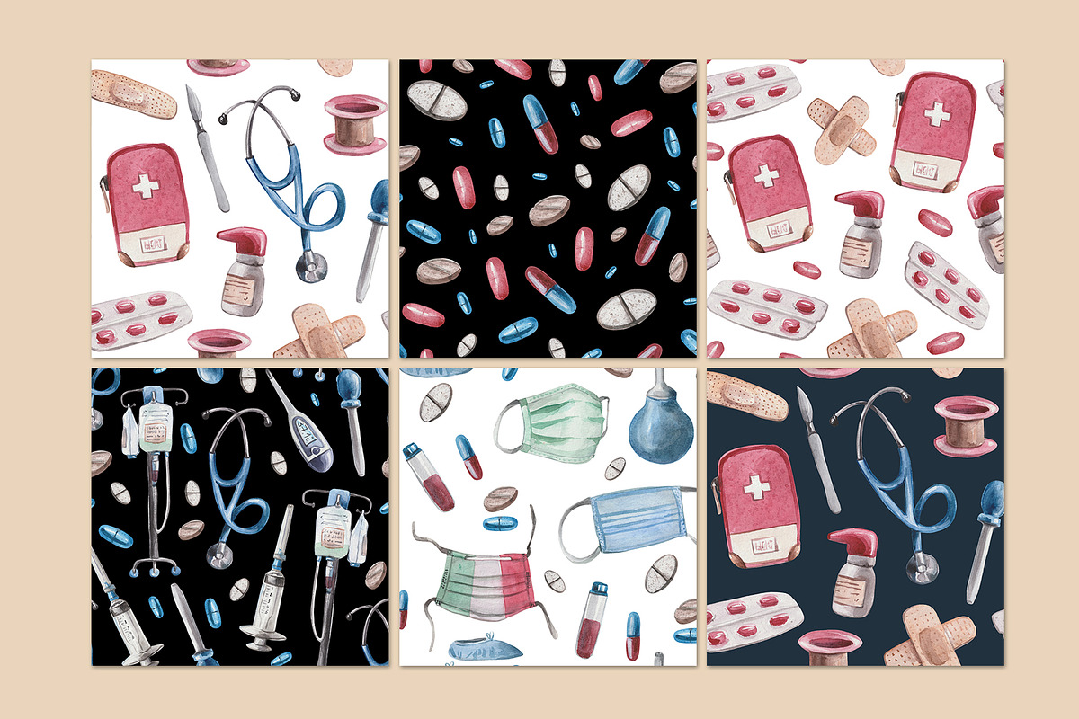 Medicine patterns, a Pattern Graphic by Design X0