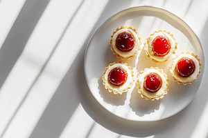 Delicious mini tarts with glossy, a Food & Drink Photo by MistyDay