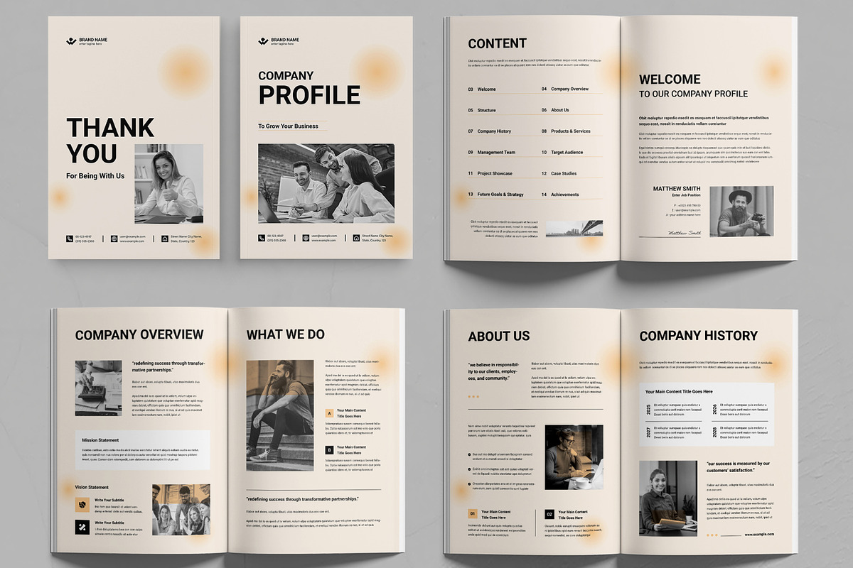 Creative Company Profile Template, a Brochure Template by MightyDesign (Photo 2 of 6)
