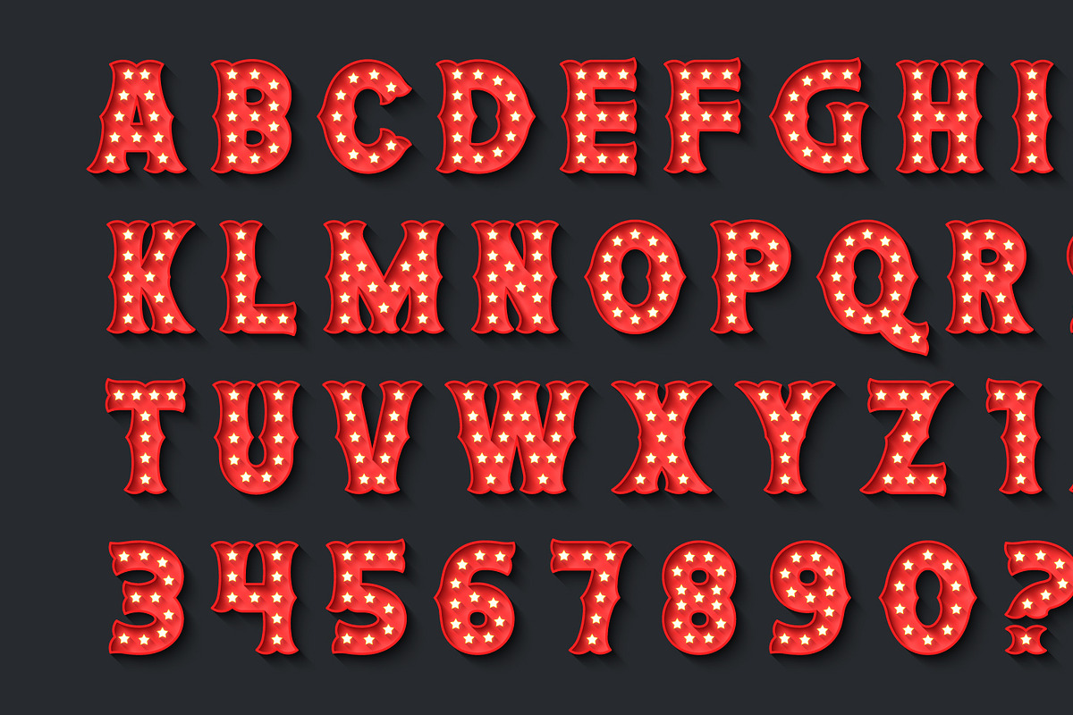 Retro circus alphabet design, an Object Graphic by RevelStockart (Photo 4 of 6)