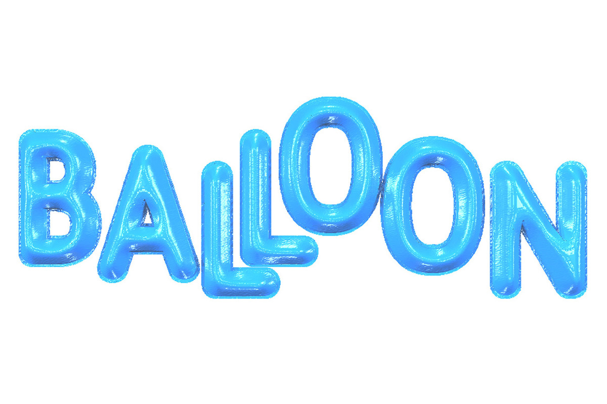 3D FONT | BALLOON | 3D PSD preview 2