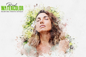 Real Water Color Painting Photo, an Action Add-On by S Graphic Studio