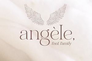 Elegant serif font family Angele