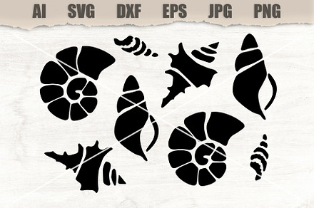 Stencil Seashells