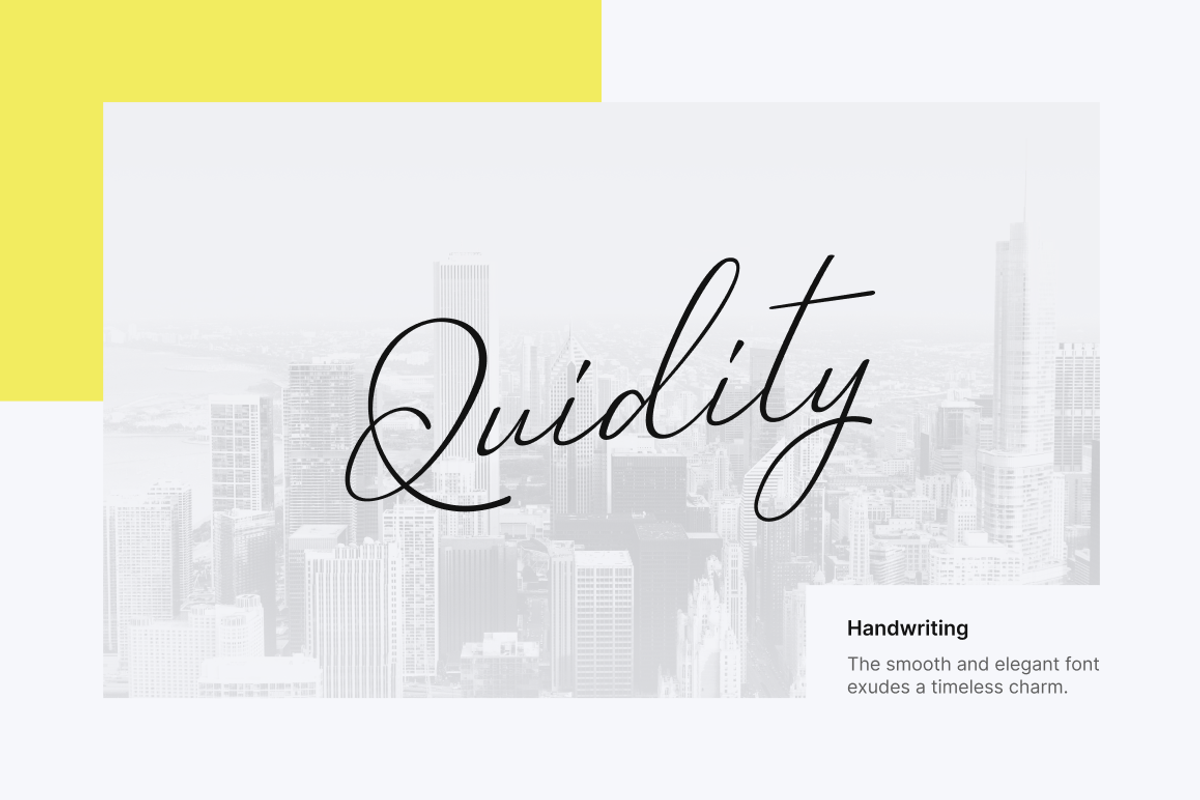 Quidity - Handwriting Typeface, a Handwritten Font by Aantebas (Photo 1 of 6)