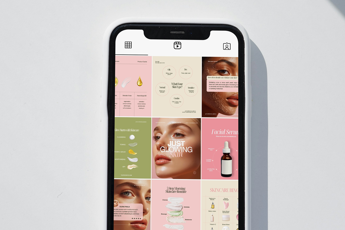 Pink Blush Skincare Social Media Kit, a Social Media Template by My Template Studio (Photo 6 of 20)