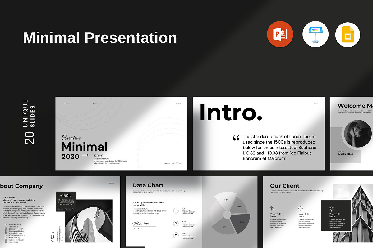 Minimal Presentation Template, a Presentation Template by Alvi-Studio (Photo 1 of 8)