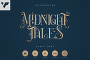 SALE! Midnight Tales - Vintage font, a Serif Font by VP Fonts (Thumbnail 1 of 18)