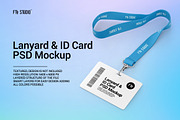 Lanyard w/ Horizontal ID Card Mockup, a Merchandise Mockup by Fto Studio (Thumbnail 1 of 6)