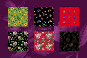 Peonies And Beetles PATTERNS