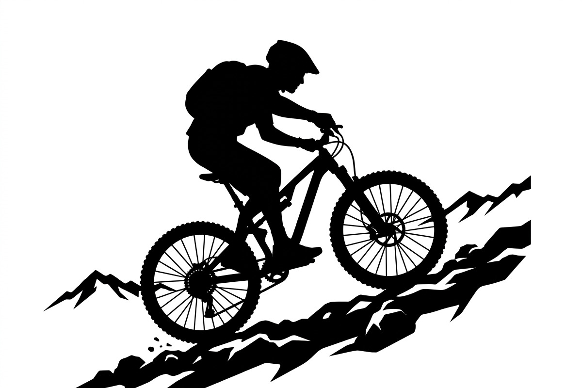 Mountain Biker Silhouette, a Person Illustration by Amazin_art (Photo 17 of 27)