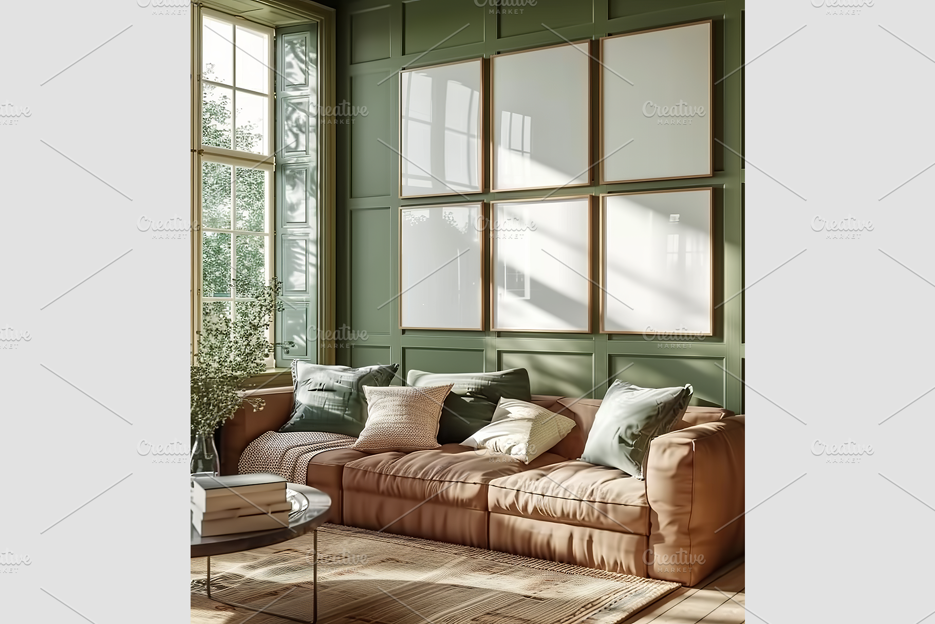 Mockup frame set within living room, an Architecture Photo by GFXCity