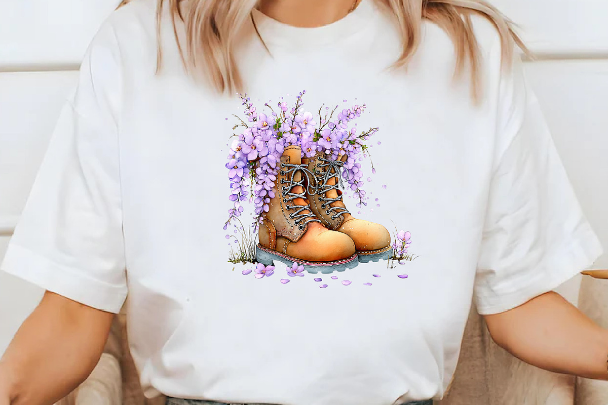 Whimsical Spring boots Clipart, an Illustration by Designworld (Photo 7 of 8)