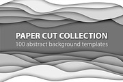 100 paper cut backgrounds, a Card Template by Akimo Mia (Thumbnail 1 of 5)