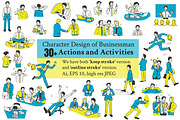 Businessman Vector at work, a Graphic by Smiley Creative (Thumbnail 1 of 4)