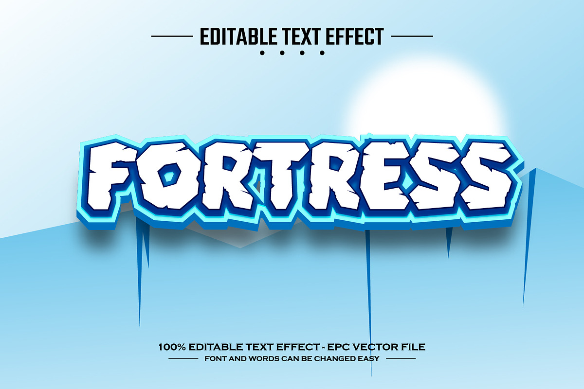 Fortress 3D editable text effect, a Layer Style Add-On by nicemorning
