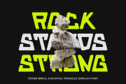 Stone Bricx Triangle Display Font, a Font by PutraCetol Studio (Thumbnail 3 of 5)