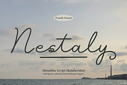 Nestaly Monoline Script Handwritten, a Script Font by gracetype_studio (Thumbnail 1 of 16)