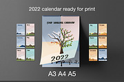 2022 printable calendar a3 a4 a5, a Stationery Template by MariiaVD (Thumbnail 1 of 4)