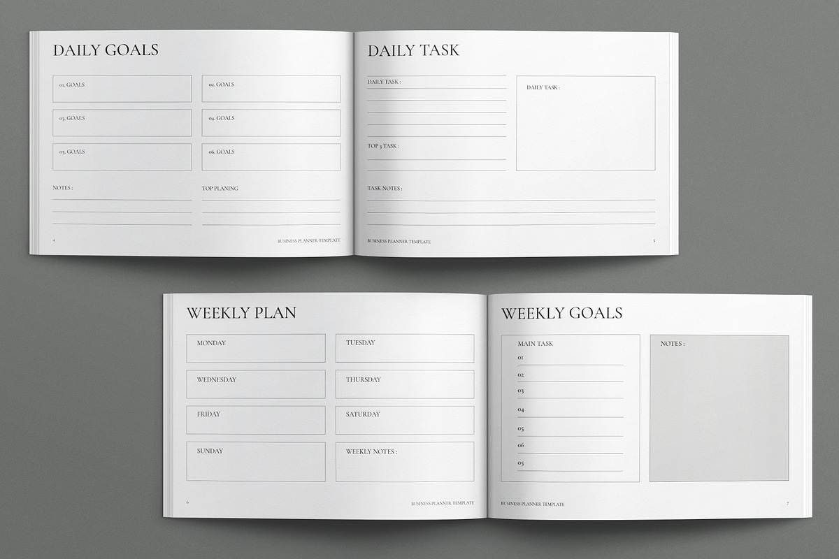 Planner Template Landscape, a Brochure Template by E-Type (Photo 3 of 7)
