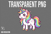 Cute Unicorn Clipart, an Animal Illustration by Forhadx5 (Thumbnail 2 of 9)