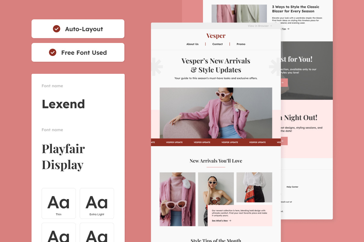 Vesper - Fashion Email Newsletter, an Email Template by twinstd (Photo 3 of 5)