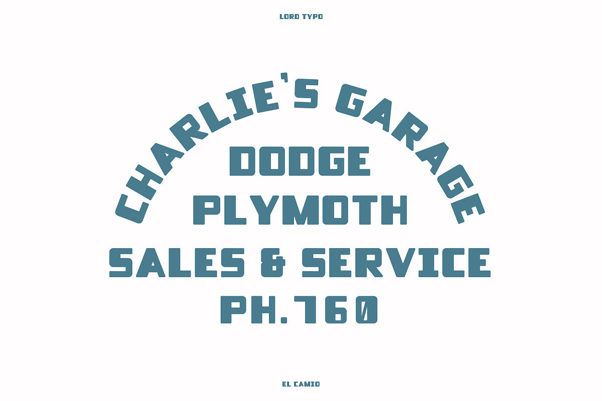 EL CAMIO — Retro/Modern Display Font, a Sans Serif Font by Mikey Weeks (Photo 5 of 12)
