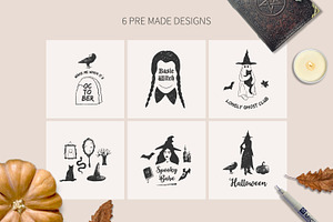 Halloween Basic Witch Vector Set