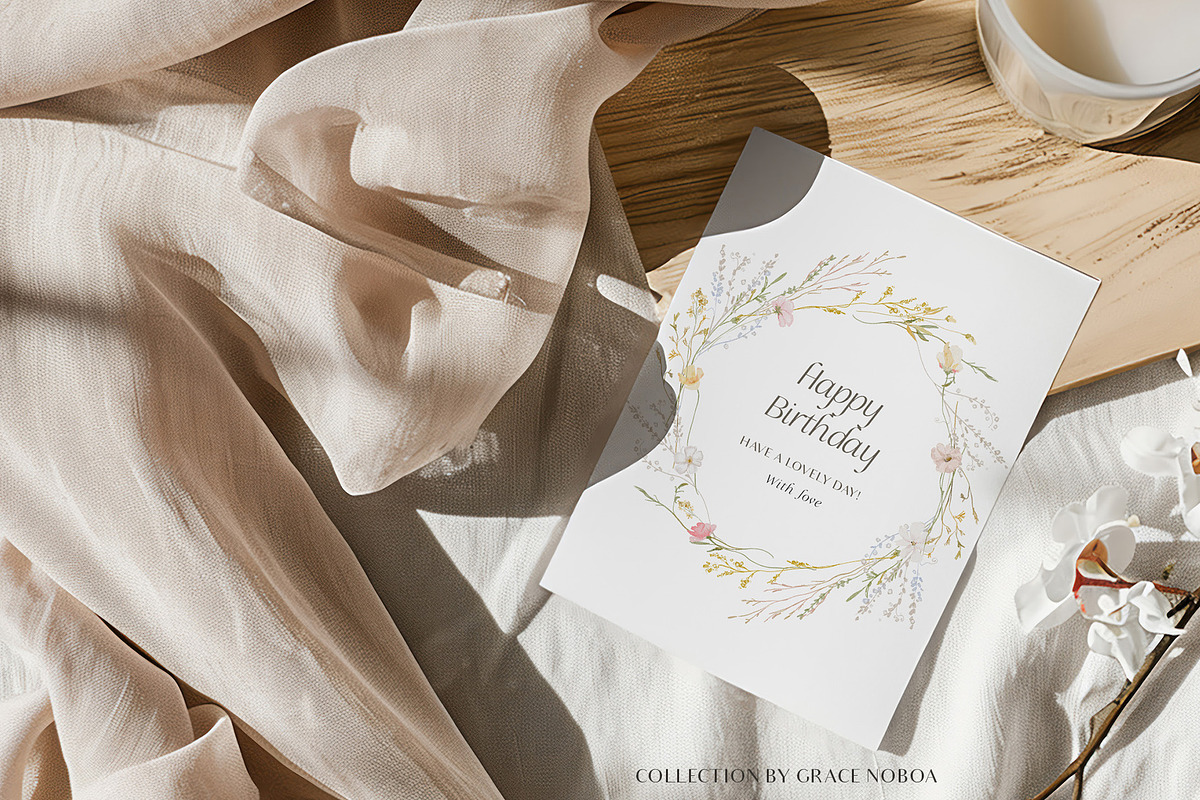 Watercolor dreamy Wildflowers Set, a Decorative Illustration by Grace Noboa Illustrations (Photo 13 of 15)