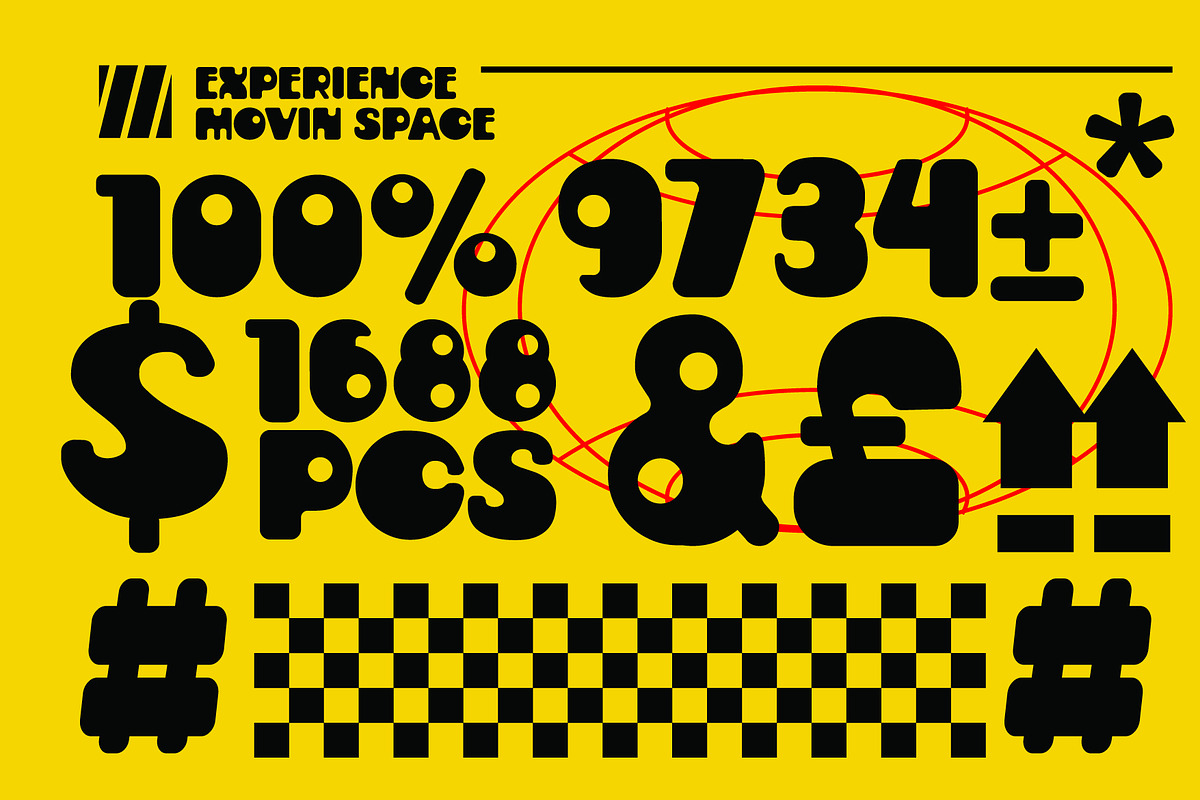 Movin Space a Y2K Game Font, a Sans Serif Font by Rasiorise Studio (Photo 4 of 8)