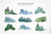 watercolor landscape creator clipart, a Decorative Illustration by LyubovZaytseva (Thumbnail 4 of 27)