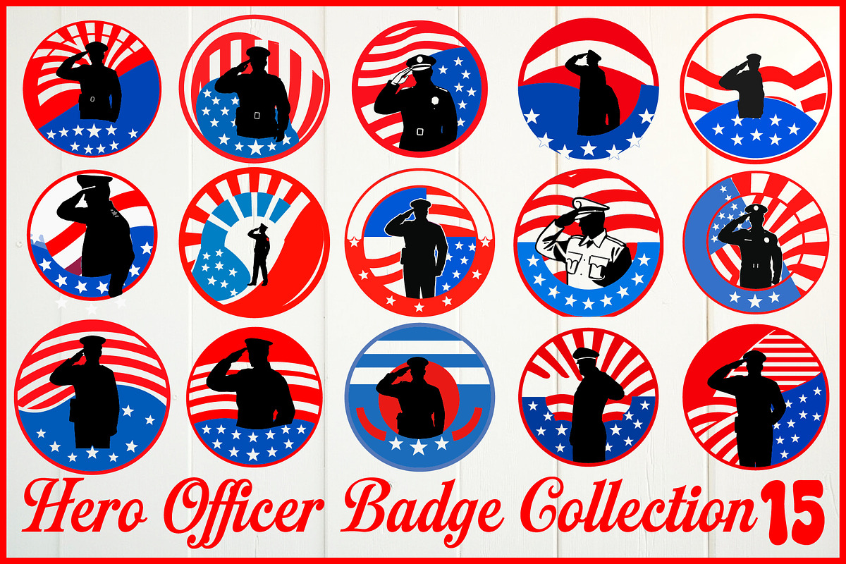 Hero Officer Badge Collection, an Object Graphic by yasushie (Photo 1 of 16)