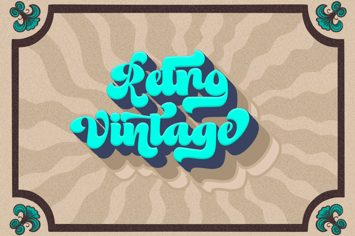 Vintage Retro Font - Radhen, a Script Font by Letter Fresh (Photo 5 of 9)