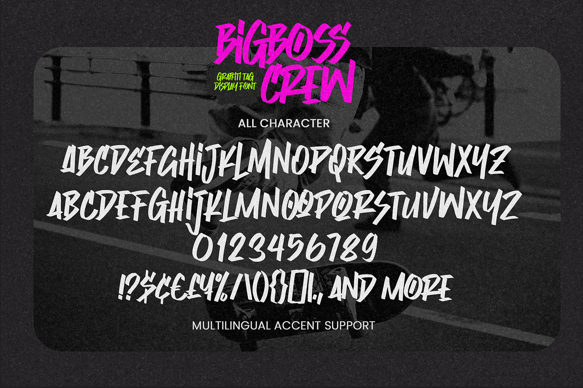 Bigboss Crew – Graffiti Tag Display, a Handwritten Font by Gassstype (Photo 6 of 8)