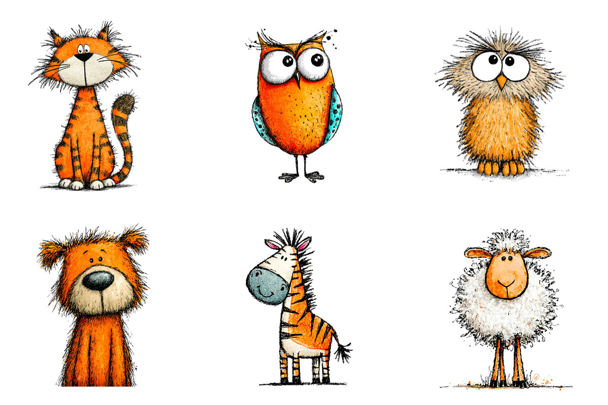 Animals Minimalist Cartoon Clipart, an Illustration by CreationArt (Photo 3 of 5)