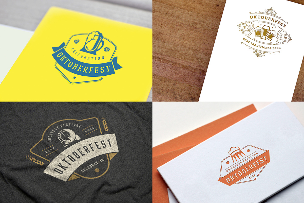 Oktoberfest vintage badges & labels, a Branding & Logo Template by Vasya Kobelev (Photo 13 of 25)