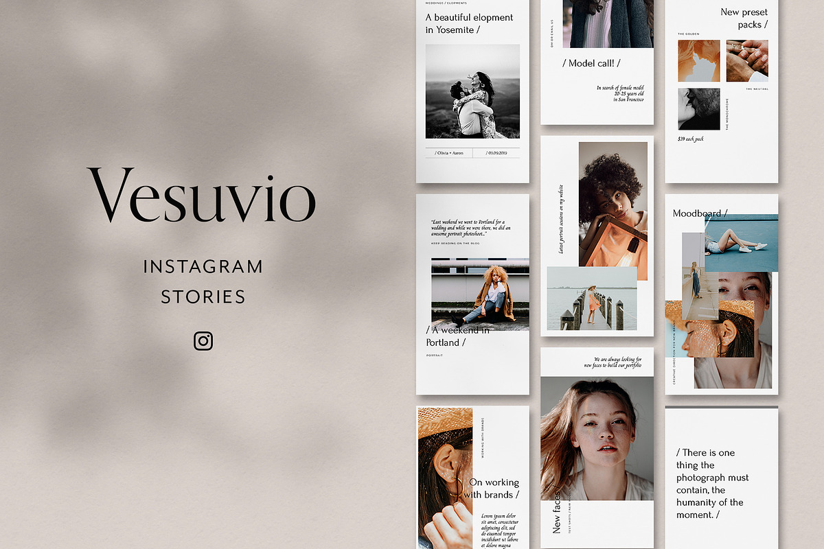 Vesuvio Instagram Stories, a Social Media Template by Eternel Design Studio (Photo 1 of 5)