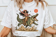 Cowgirl Crocodile Rider PNG, an Object Illustration by Sublimation Artist (Thumbnail 4 of 9)