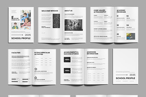 Modern School Profile Brochure, a Brochure Template by ClickPaint_Studio