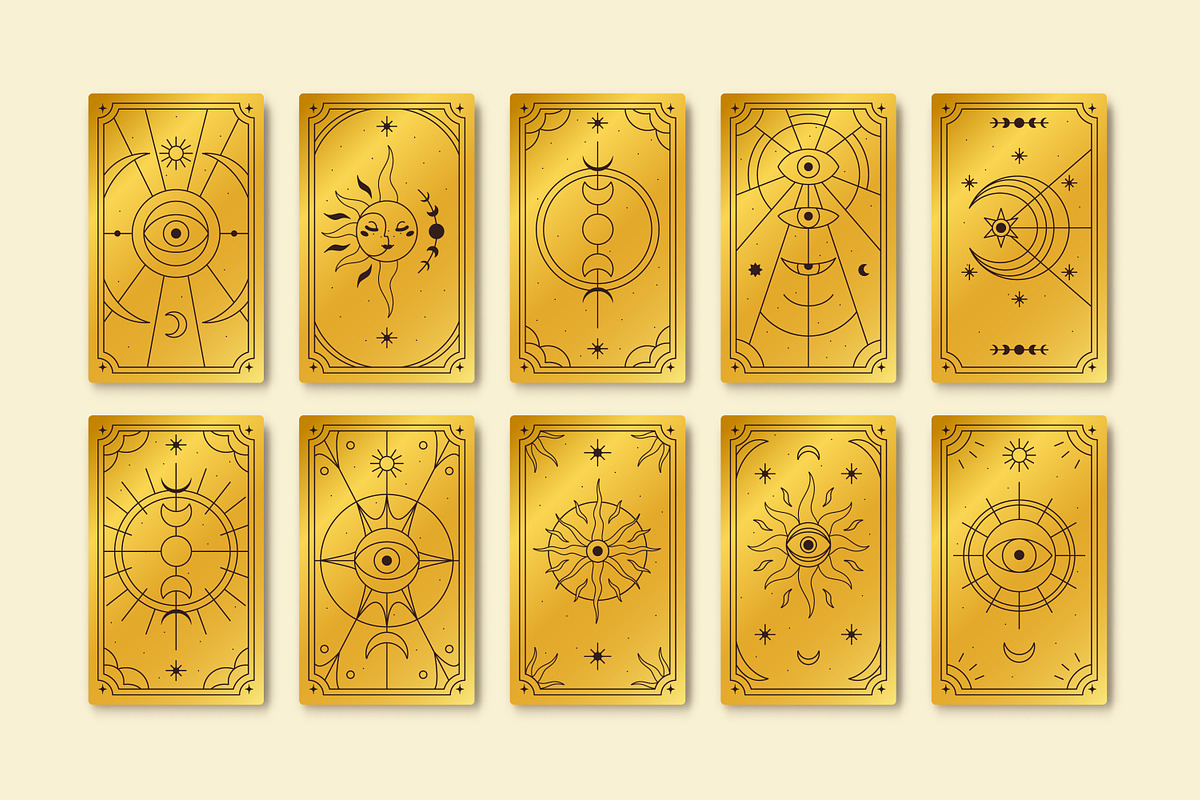 Magic tarot card back designs set, a Decorative Illustration by Good Studio (Photo 5 of 8)
