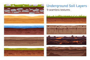 Seamless ground cross sections set, a Texture Graphic by Good Studio