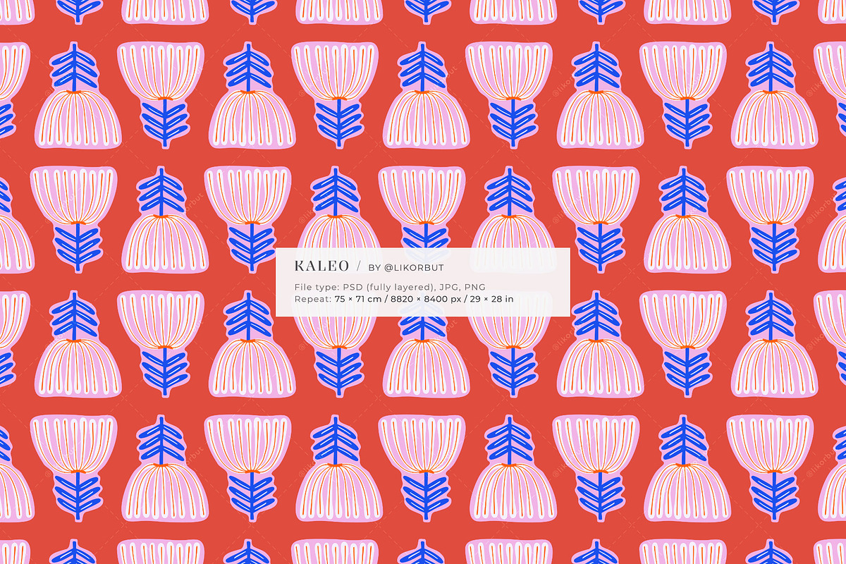 Kaleo Abstract Floral Pattern, a Pattern Graphic by likorbut (Photo 2 of 12)