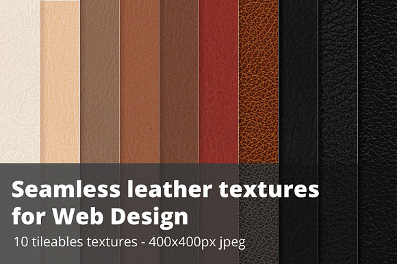 Seamless leather swatches - Jpg + illustrator preview 2