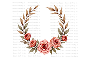 Terracotta Floral Wreath, a Decorative Illustration by Bloom Craft Creations (Thumbnail 3 of 10)