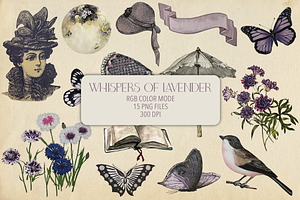 Whispers of Lavender Antique Clipart