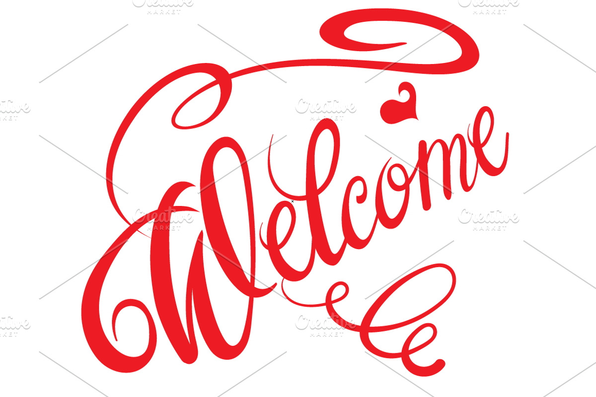 Welcome inscription design