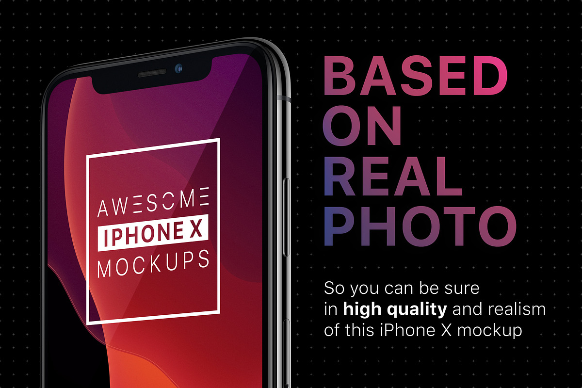iPhone X Mockup - Slightly Rotated, an iPhone Mockup by Mockups & Illustrations (Photo 11 of 13)